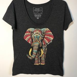Riot Society Elephant graphic print Shirt